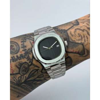 Custom Seiko Mod •  Black Sterile No Logo Nautilus • 40mm